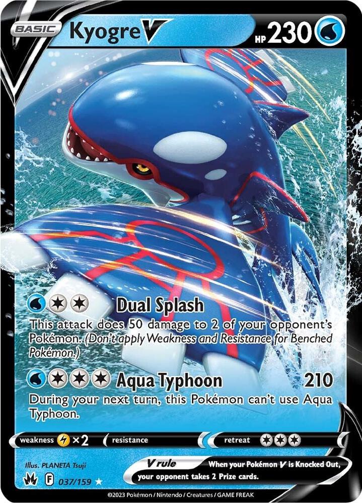 Kyogre V 037/159 Holo SWSH: Crown Zenith NM