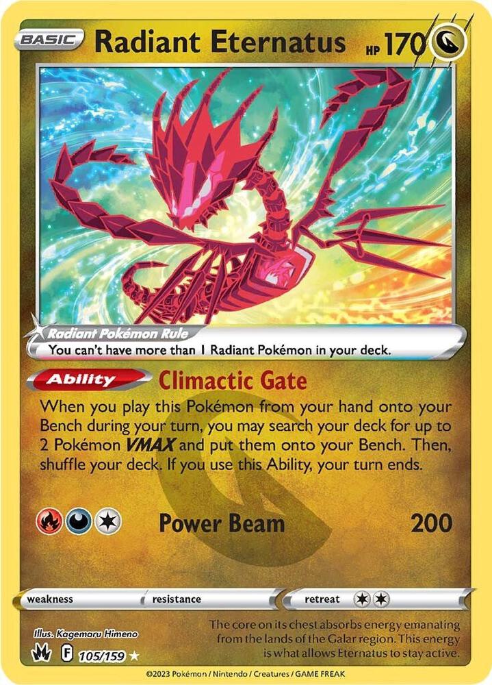 Radiant Eternatus 105/159 Holo SWSH: Crown Zenith NM