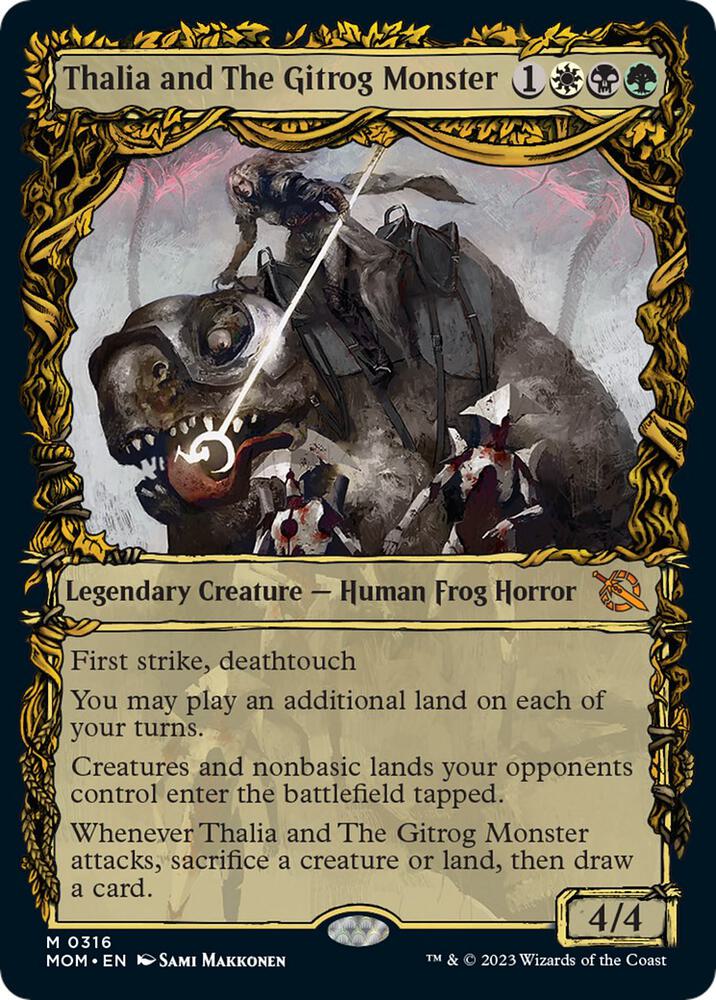 Thalia and The Gitrog Monster (Showcase) #316 Foil March of the Machine NM