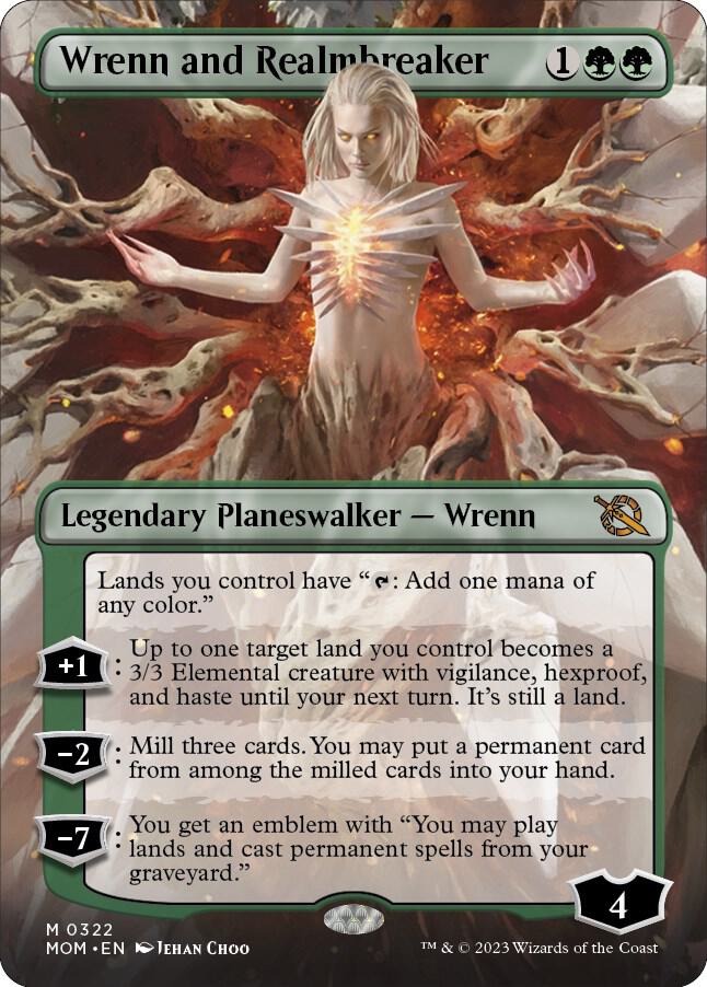 Wrenn and Realmbreaker (Borderless) #322 March of the Machine NM