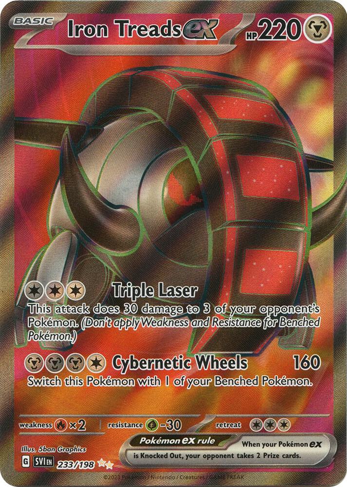 Iron Treads ex 233/198 Holo SV01: Scarlet & Violet Base Set NM
