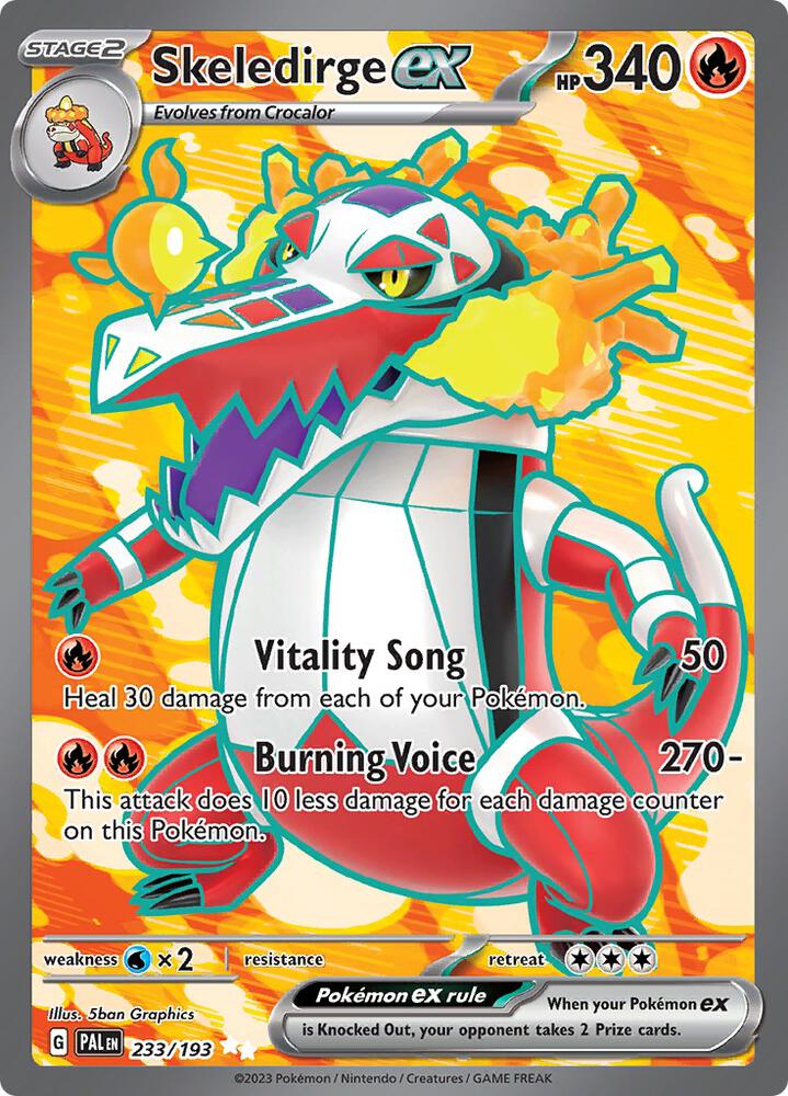 Skeledirge ex 233/193 Holo SV02: Paldea Evolved NM