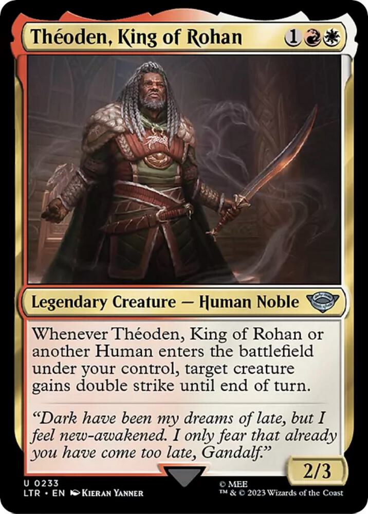 Theoden, King of Rohan #233 Foil Universes Beyond: The Lord of the Rings: Tales of Middle-earth NM