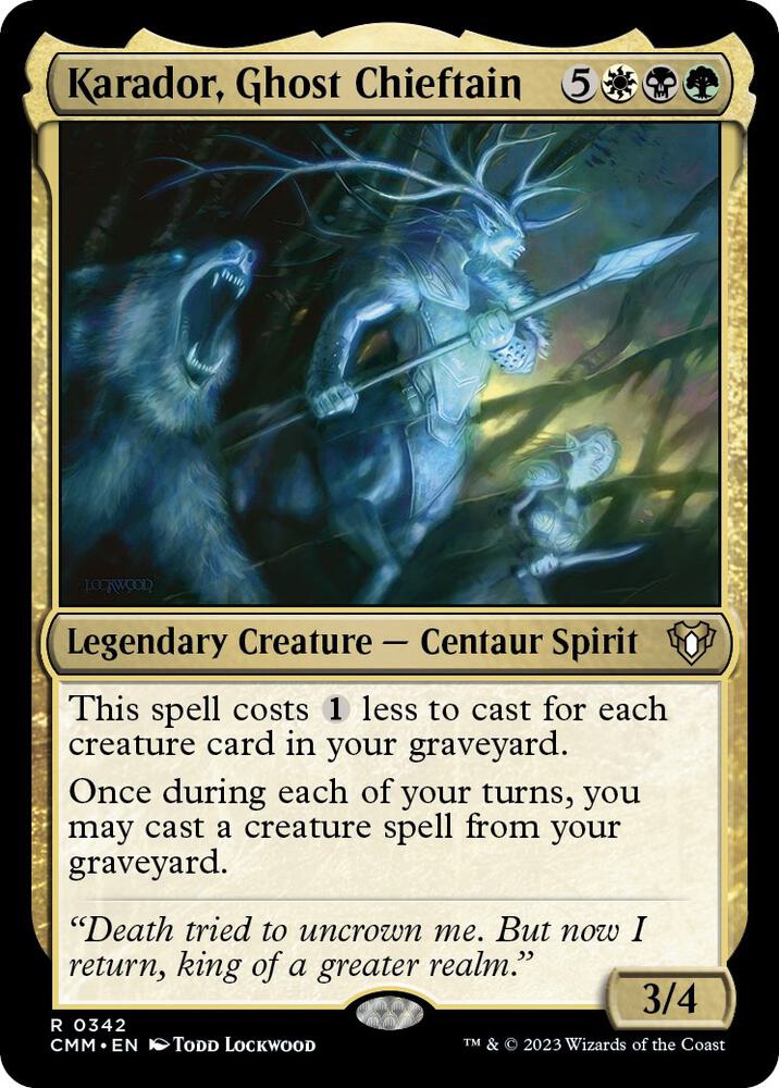 Karador, Ghost Chieftain #342 Commander Masters NM