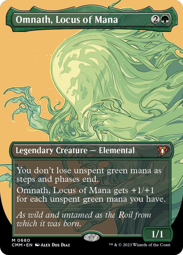 Omnath, Locus of Mana (Borderless) #680 Foil Commander Masters NM