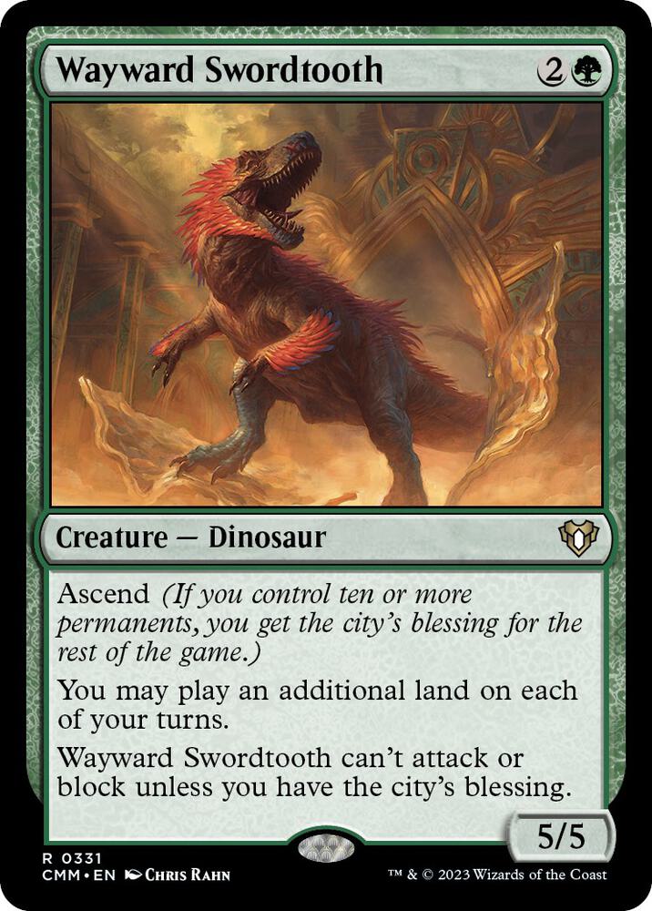 Wayward Swordtooth #331 Commander Masters NM