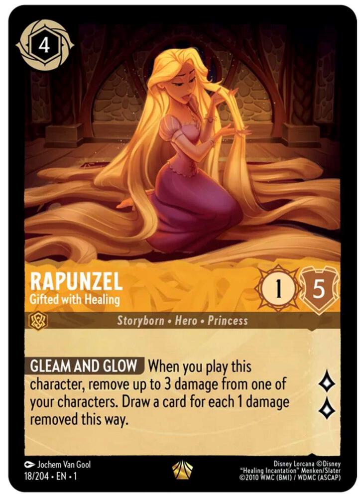Rapunzel - Gifted with Healing 18/204 The First Chapter Cold Foil Legendary