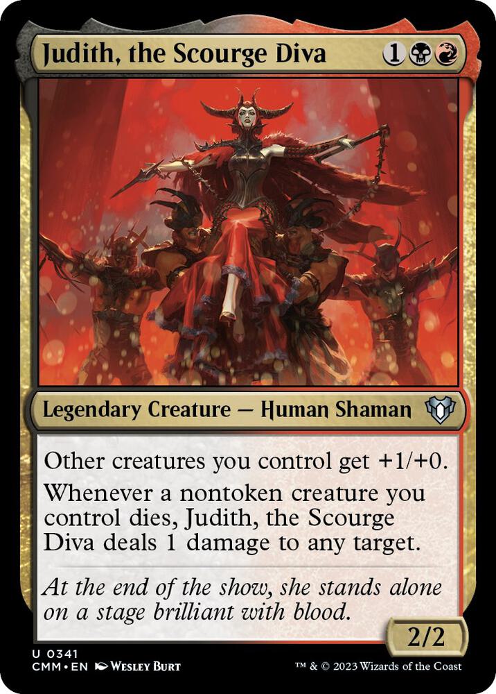 Judith, the Scourge Diva #341 Foil Commander Masters NM