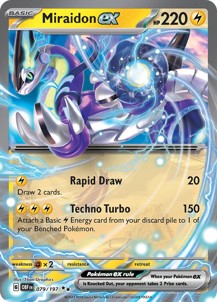 Miraidon ex 079/197 Holo SV03: Obsidian Flames NM