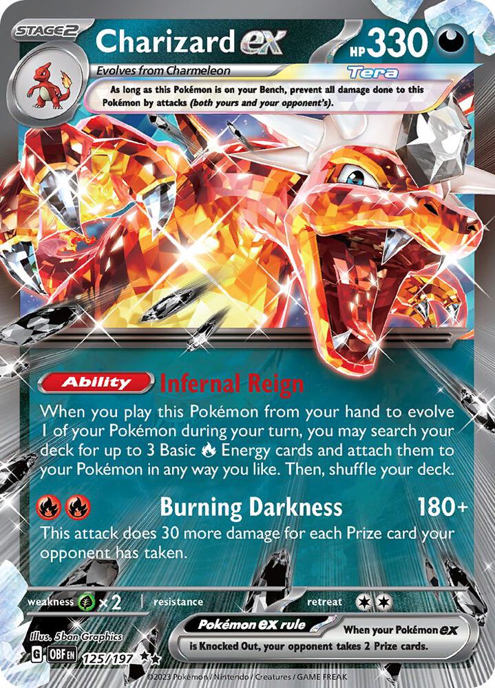 Charizard ex - 125/197 Holo SV03: Obsidian Flames NM