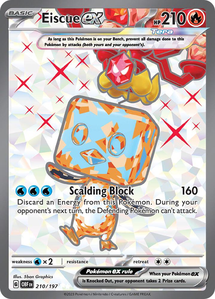 Eiscue ex 210/197 Holo SV03: Obsidian Flames NM