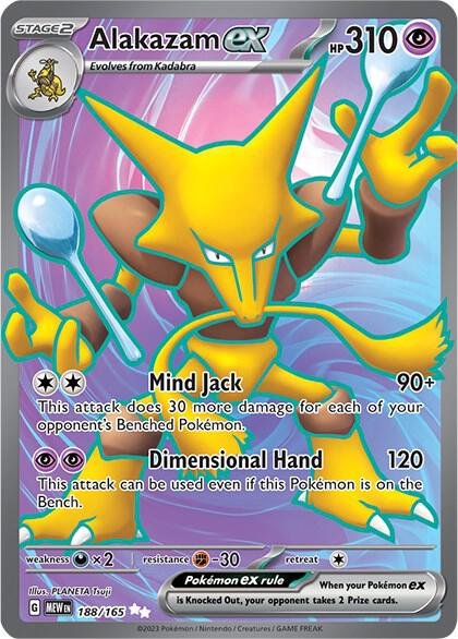 Alakazam ex 188/165 Holo SV: Scarlet & Violet 151 NM