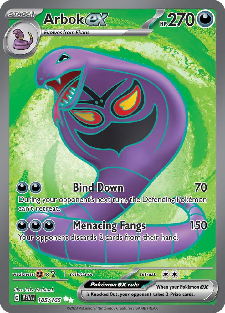 Arbok ex 185/165 Holo SV: Scarlet & Violet 151 NM