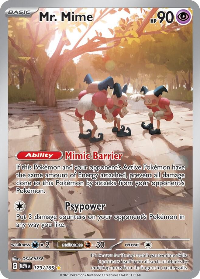 Mr. Mime 179/165 Holo SV: Scarlet & Violet 151 NM
