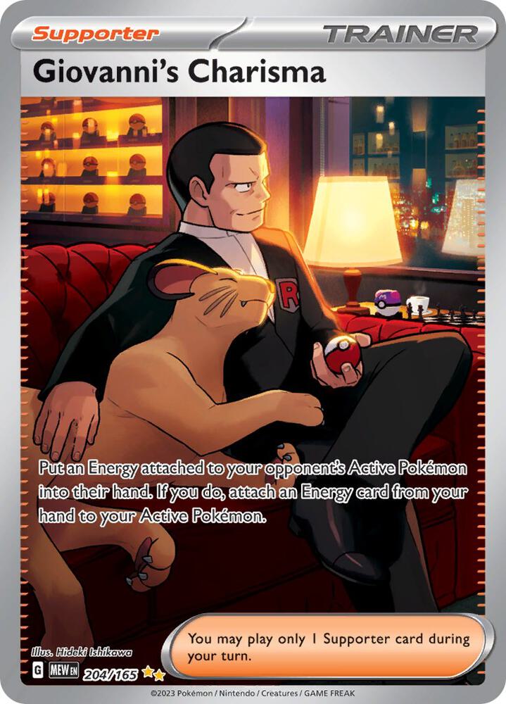 Giovanni's Charisma 204/165 Holo SV: Scarlet & Violet 151 NM
