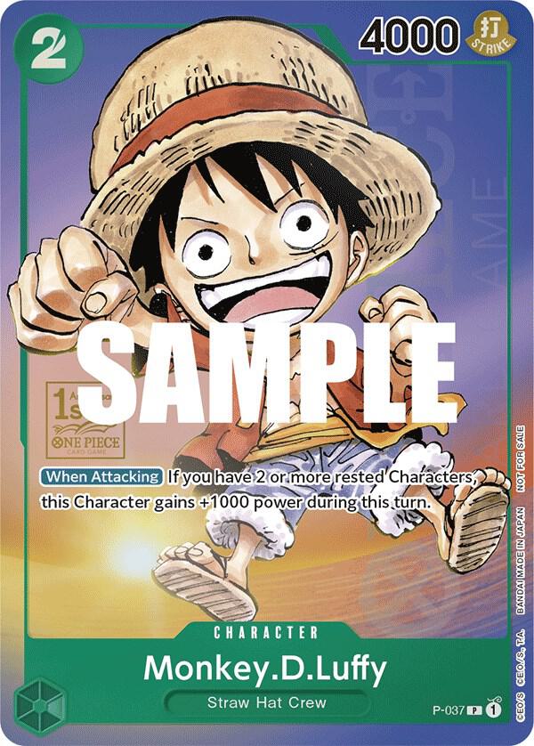 Monkey.D.Luffy (1st Anniversary Tournament) P-037 One Piece Promotion Cards NM
