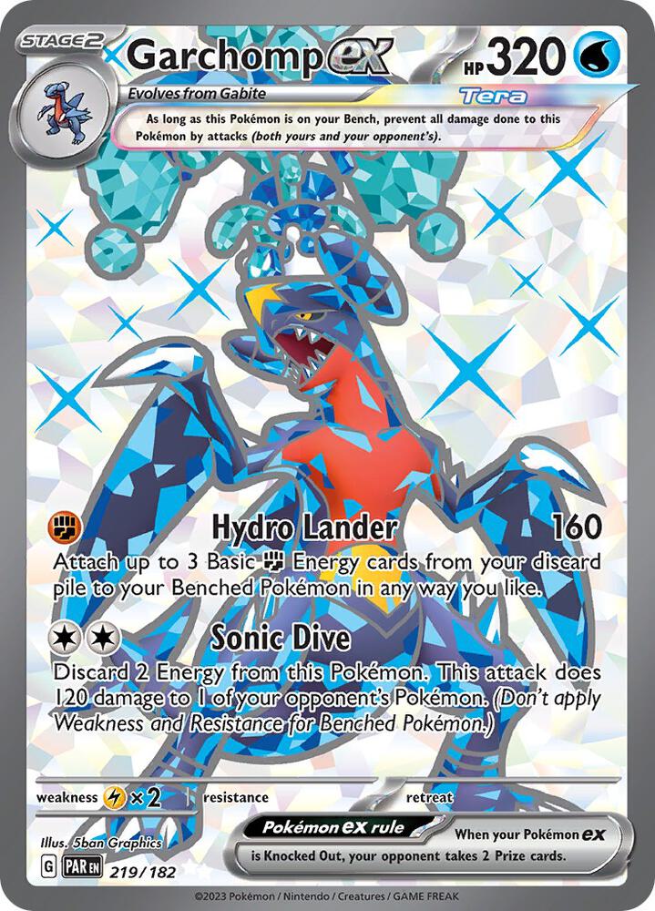 Garchomp ex 219/182 Holo SV04: Paradox Rift NM