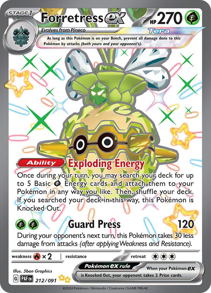 Forretress ex 212/091 Holo SV: Paldean Fates NM