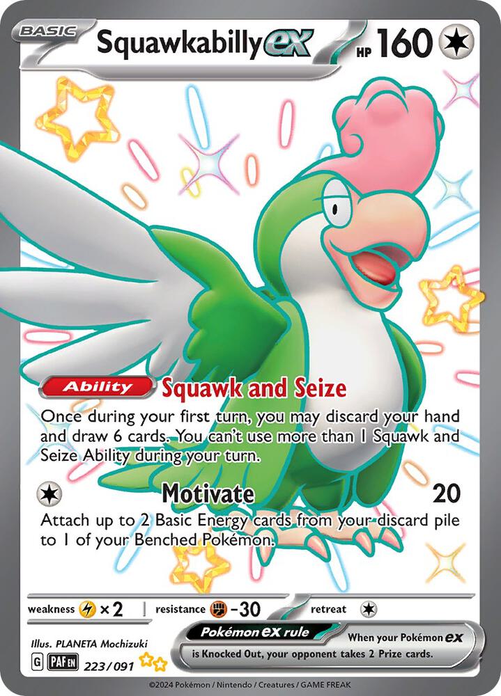 Squawkabilly ex 223/091 Holo SV: Paldean Fates NM