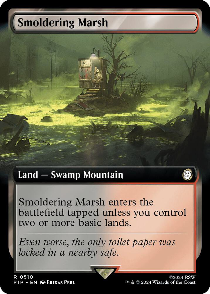 Smoldering Marsh Extended Art #510 Universes Beyond: Fallout NM