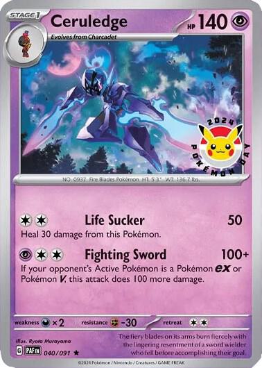 Ceruledge - (Pokemon Day 2024) (Cosmos Holo) 040/091 Holo Miscellaneous Cards & Products NM