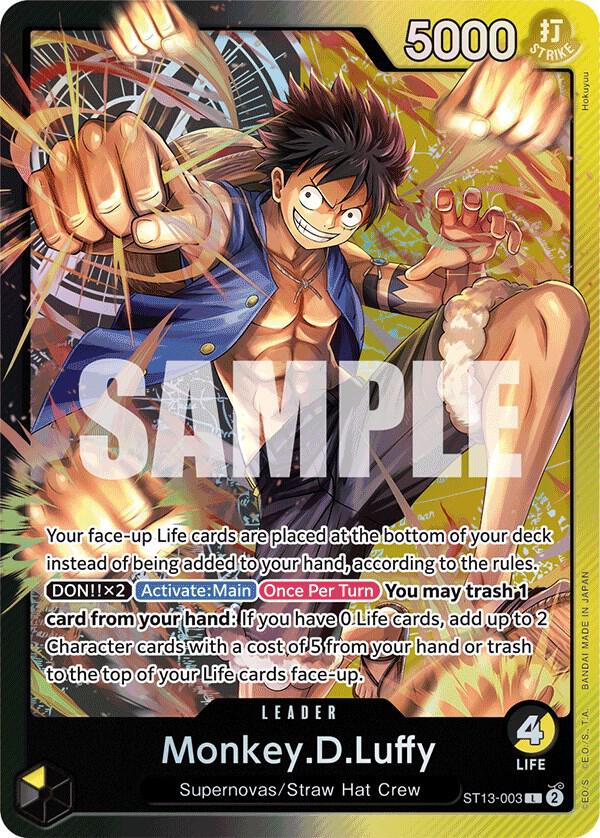 Monkey.D.Luffy ST13-003 Ultra Deck: The Three Brothers NM