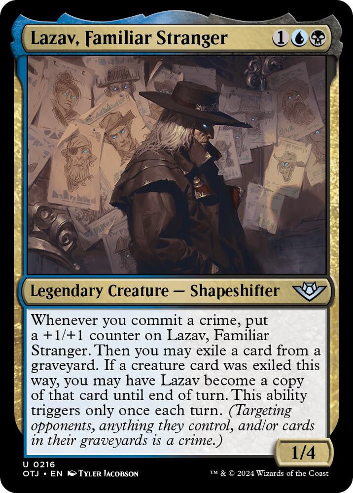Lazav, Familiar Stranger #216 Foil Outlaws of Thunder Junction NM