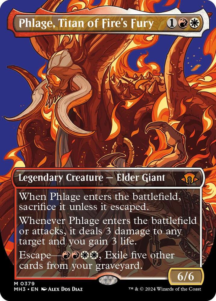 Phlage, Titan of Fire's Fury (Borderless) #379 Foil Modern Horizons 3 NM