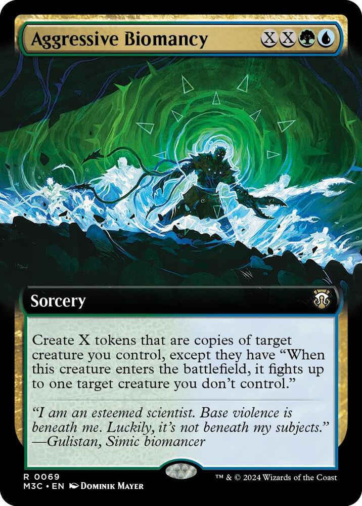 Aggressive Biomancy (Extended Art) #69 Commander: Modern Horizons 3 NM
