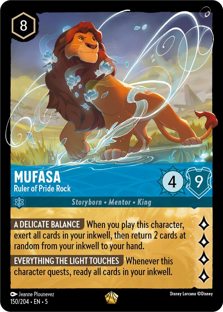 Mufasa - Ruler of Pride Rock 150/204 Shimmering Skies Legendary