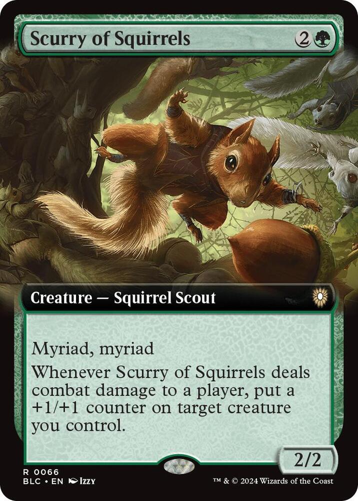 Scurry of Squirrels Extended Art #66 Commander: Bloomburrow NM