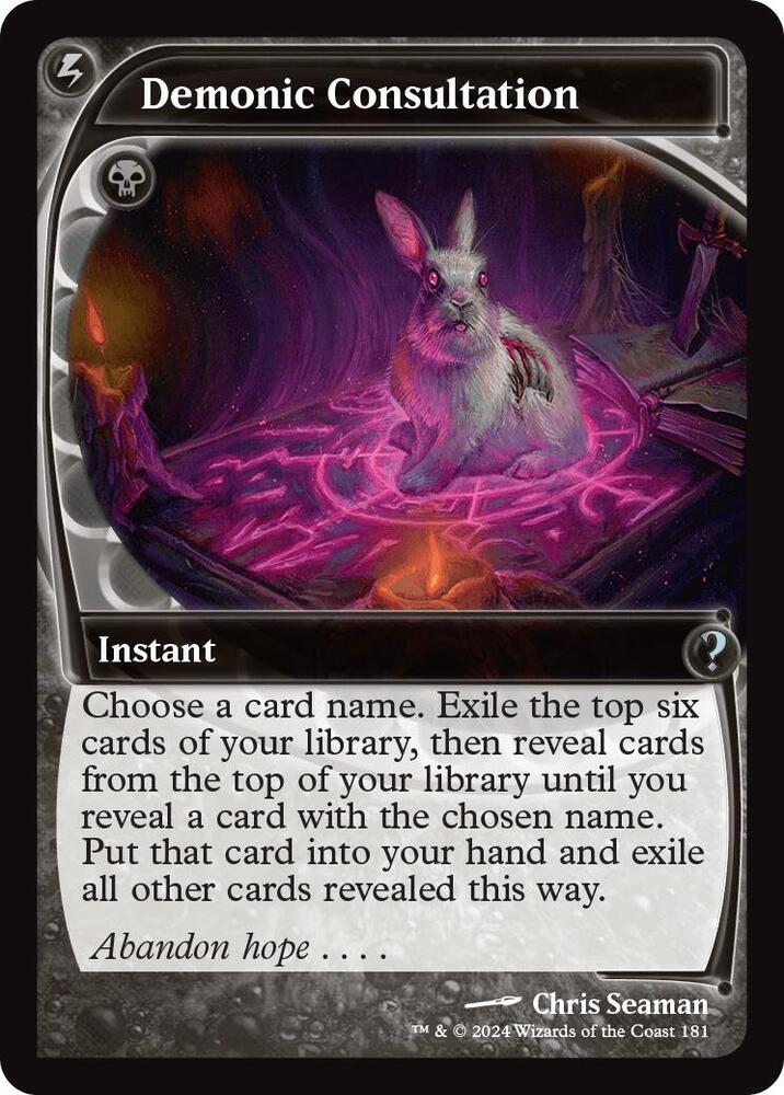 Demonic Consultation (Future Sight) #181 Mystery Booster 2 NM