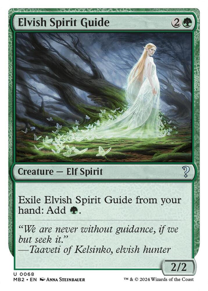 Elvish Spirit Guide White Border #68 Mystery Booster 2 NM