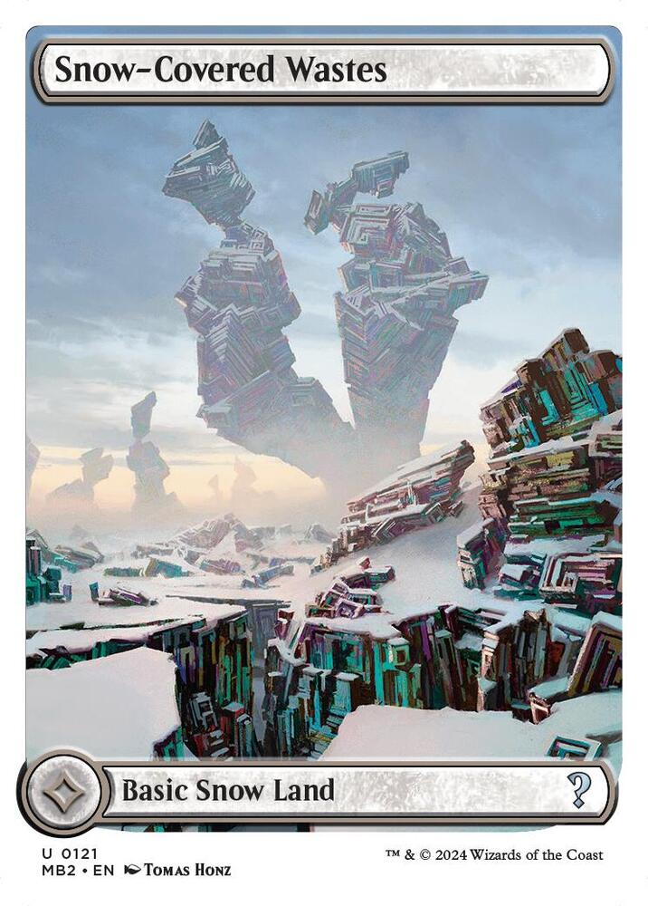 Snow-Covered Wastes (White Border) #121 Mystery Booster 2 NM