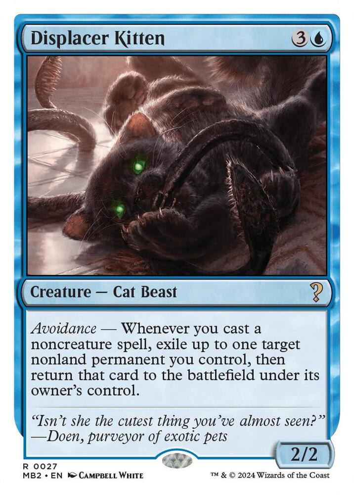 Displacer Kitten (White Border) #27 Mystery Booster 2 NM