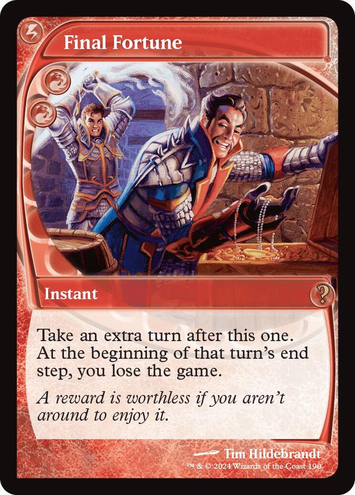 Final Fortune (Future Sight) #190 Mystery Booster 2 NM