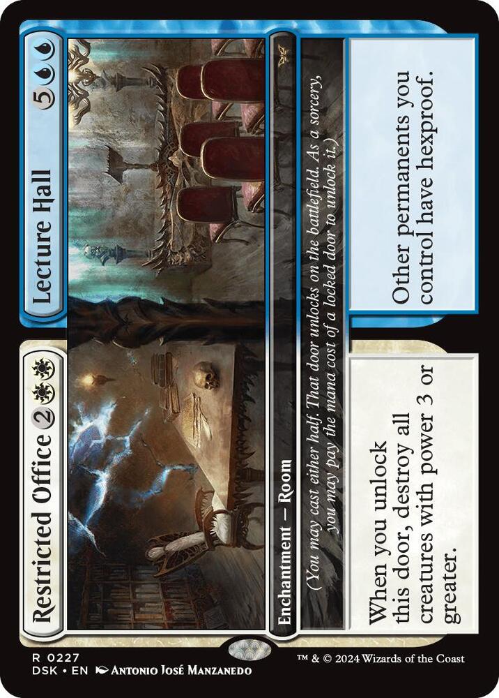 Restricted Office // Lecture Hall #227 Foil Duskmourn: House of Horror NM