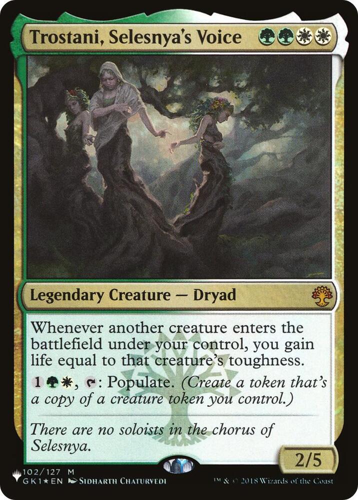 Trostani, Selesnya's Voice #102/127 The List Reprints NM
