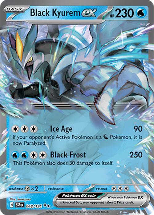 Black Kyurem ex 048/191 Holo SV08: Surging Sparks NM
