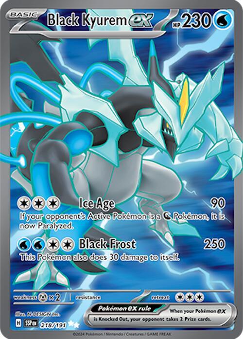 Black Kyurem ex 218/191 Holo SV08: Surging Sparks NM