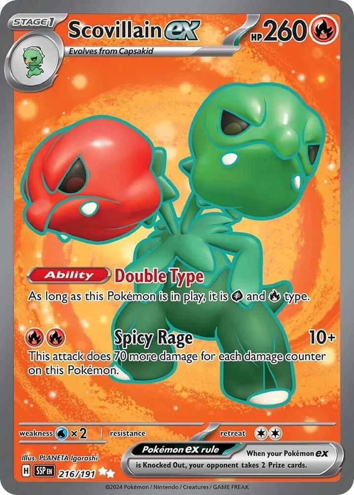 Scovillain ex 216/191 Holo SV08: Surging Sparks NM