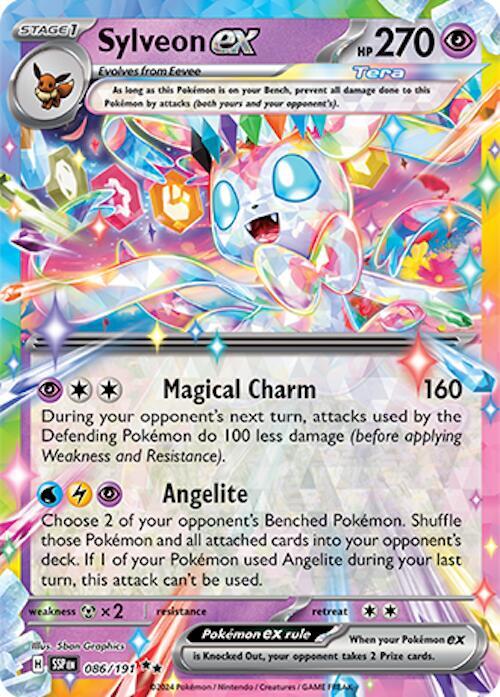 Sylveon ex 086/191 Holo SV08: Surging Sparks NM