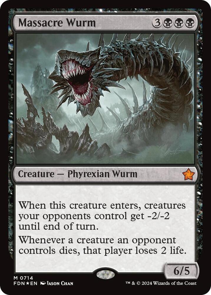Massacre Wurm () #714 Foil Foundations NM