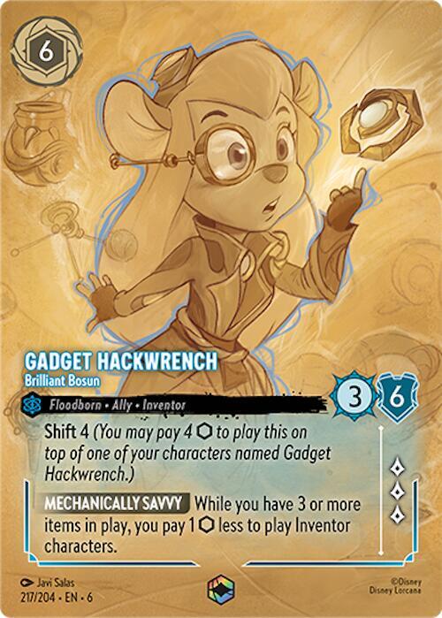 Gadget Hackwrench - Brilliant Bosun (Enchanted) 217/204 Azurite Sea Holo Enchanted