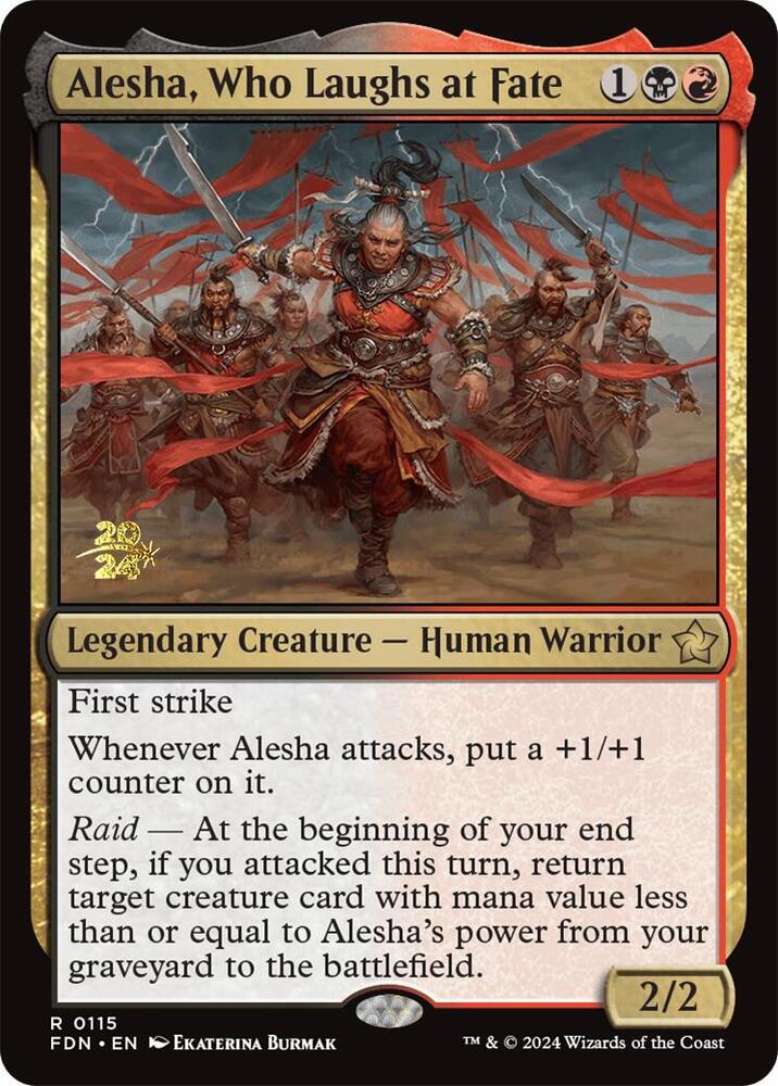 Alesha, Who Laughs at Fate #115 Foil Prerelease Cards NM
