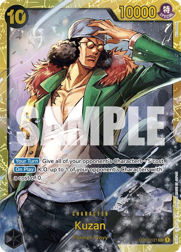 Kuzan (Reprint) OP02-121 Premium Booster -The Best- NM