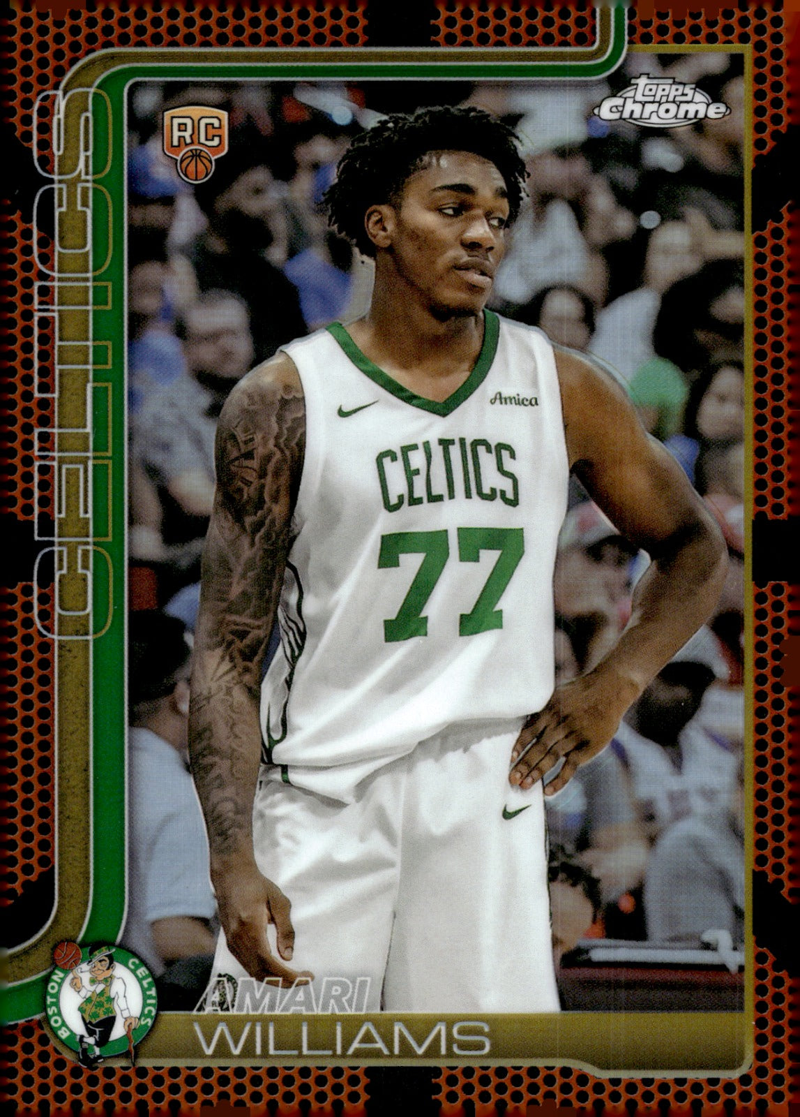 Amari Williams #297 RC 2025-26 Topps Chrome Basketball Refractor Boston Celtics NM