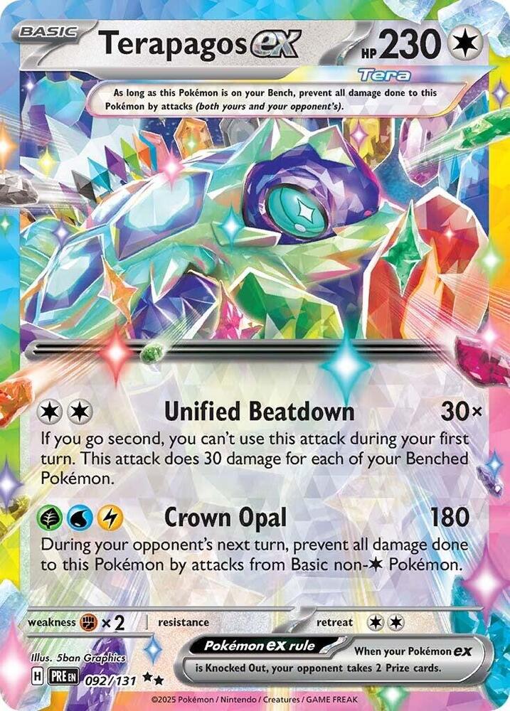 Terapagos ex 092/131 Holo SV: Prismatic Evolutions NM
