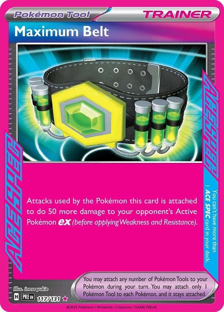 Maximum Belt 117/131 Holo SV: Prismatic Evolutions NM
