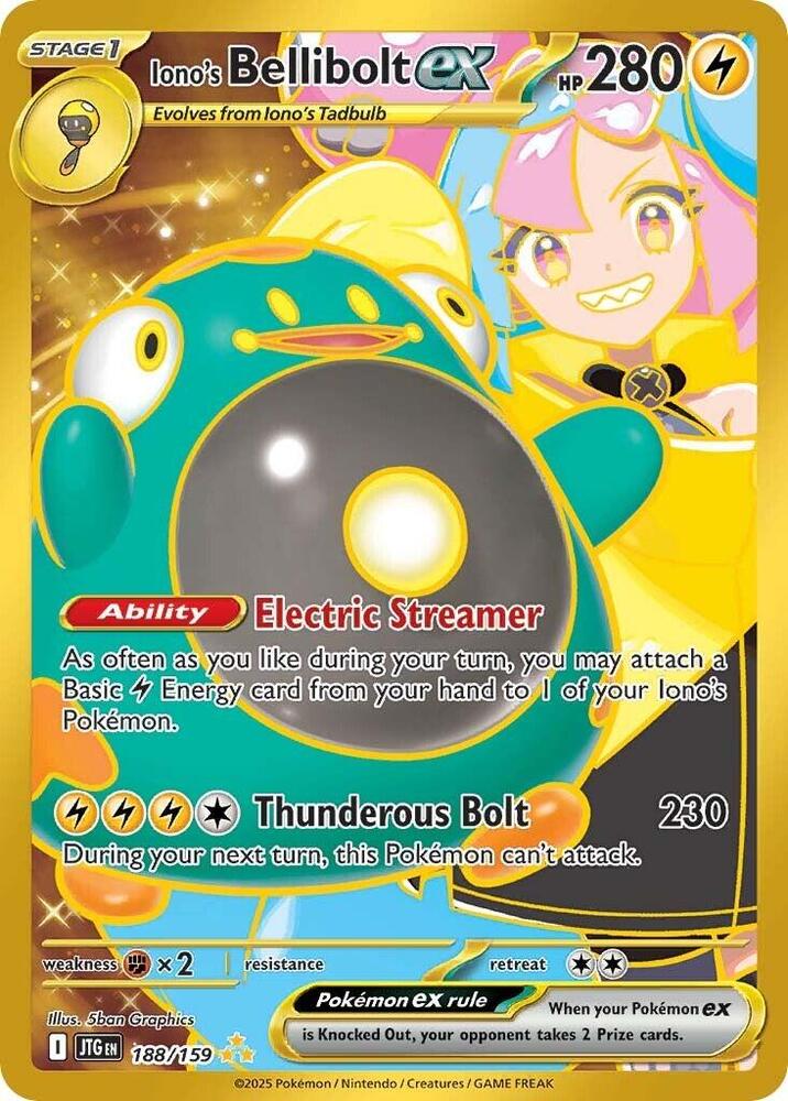 Iono's Bellibolt ex 188/159 Holo SV09: Journey Together NM